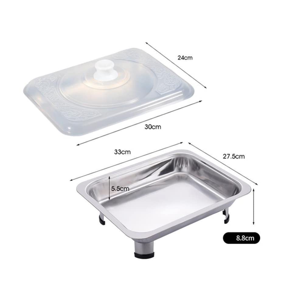 UPKOCH 4QT Stainless Steel Chafing Dish - Foldable Buffet Set for Catering, Weddings & Parties