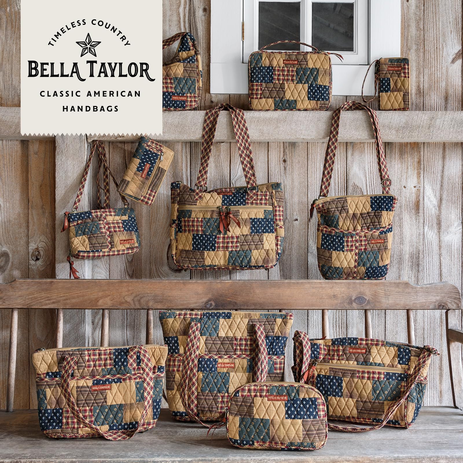 Bella Taylor Essentials Crossbody Purse with Built-In Wallet - Stylish & Functional Women's Handbag for Everyday Use, Travel, and Shopping