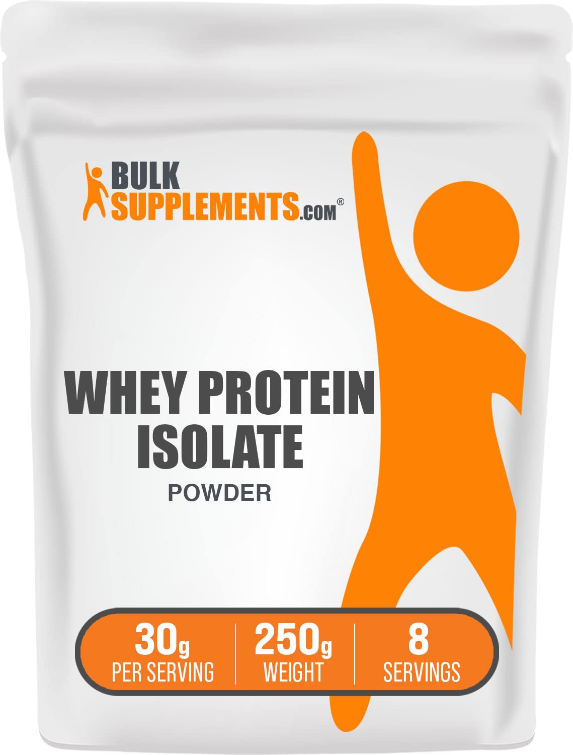 BULKSUPPLEMENTS.COM Premium Whey Protein Isolate Powder - Unflavored & Unsweetened - 30g Protein per Serving (250g/8.8oz, 8 Servings) - Pure Muscle Recovery & Post-Workout Supplement for Athletes & Fitness Enthusiasts