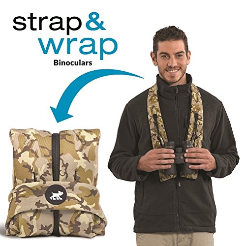 Miggo Strap and Wrap Binocular Case - Black | Waterproof Protective Cover for Hiking, Bird Watching & Outdoor Adventures