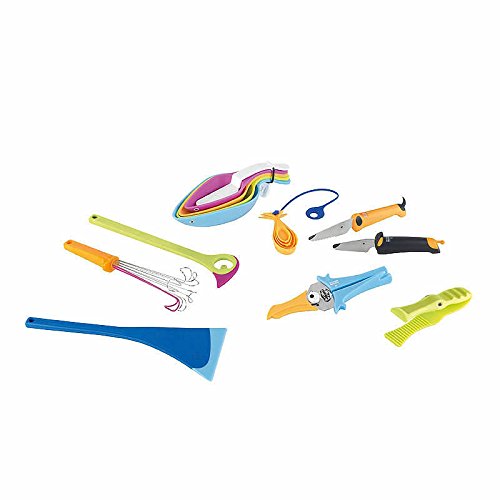 Kuhn Rikon Kinder Kitchen Server Set - 2-Piece Multicolor Kids' Cooking Utensils for Safe & Fun Pretend Play, Baking, and Learning