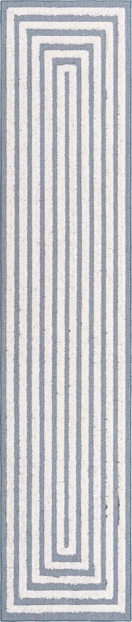 Sabrina Soto Casa Collection 12 Ft Navy Blue Runner Rug - Soft Non-Slip Hallway & Entryway Rug for Home Decor - Perfect for High Traffic Areas, Living Rooms, Bedrooms