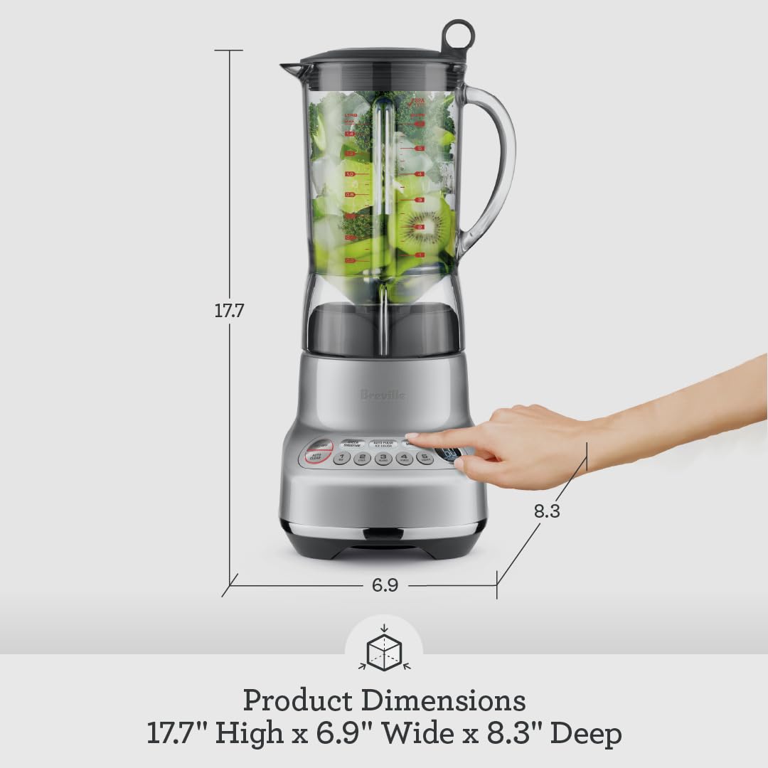 Certified Remanufactured Breville Blender - Silver for Smoothies & Juicing