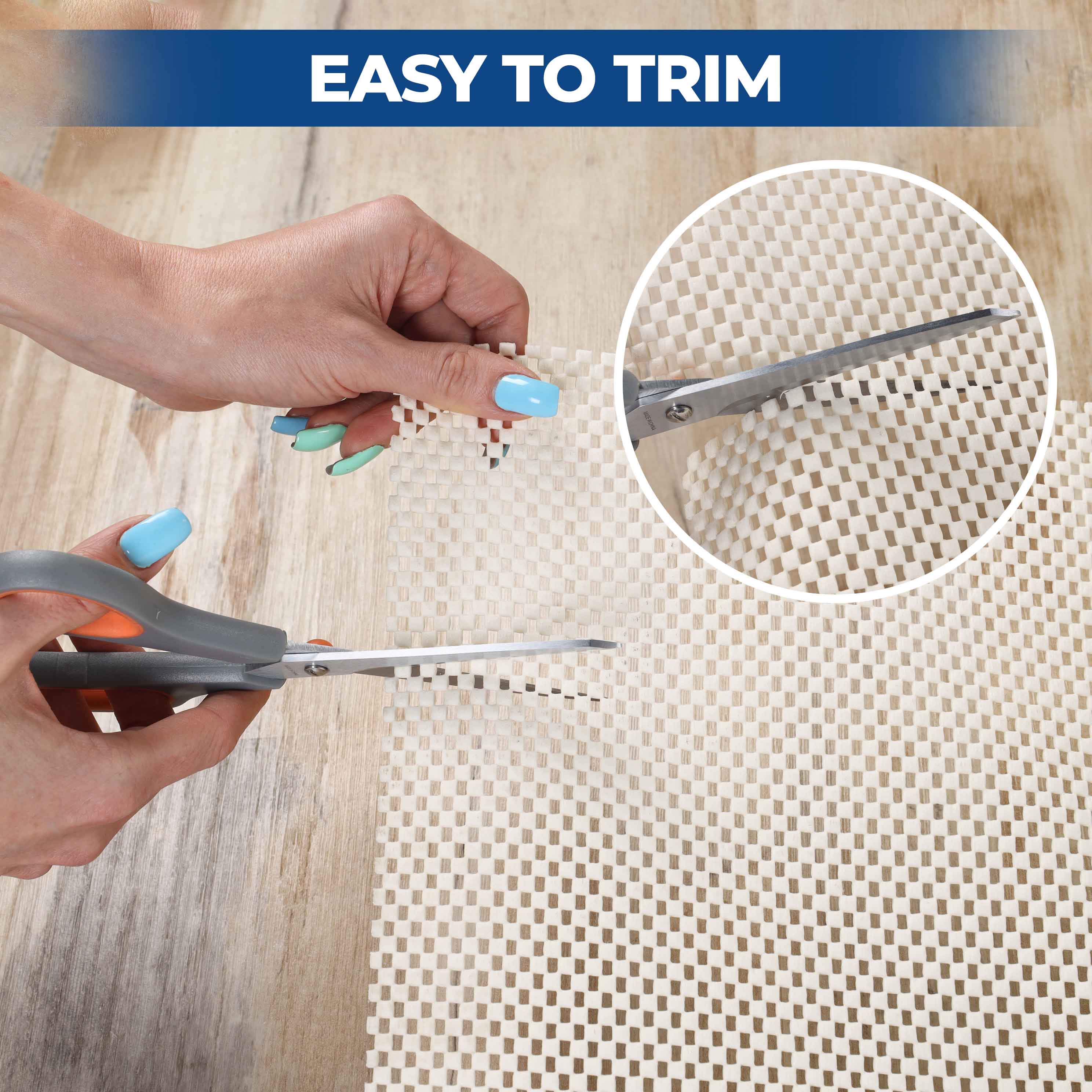 Rio Reversible Non-Slip Ultra Grip Foam Mesh Rug Pad for Hardwood Floors - Perfect for Living Room, Bedroom & High Traffic Areas