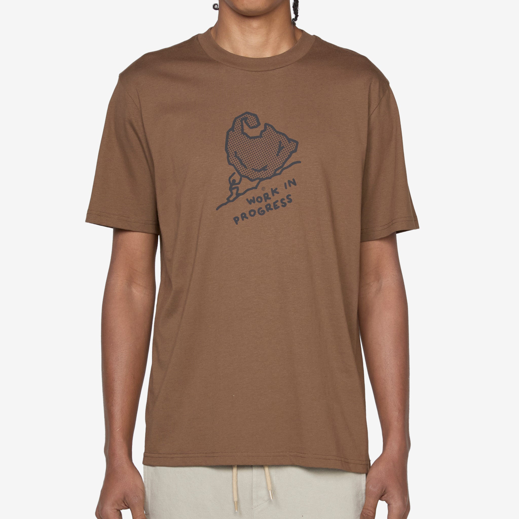 Move On Up T-Shirt in Chocolate & Black | Comfortable Cotton Tee for Casual Wear, Street Style & Everyday Outfits