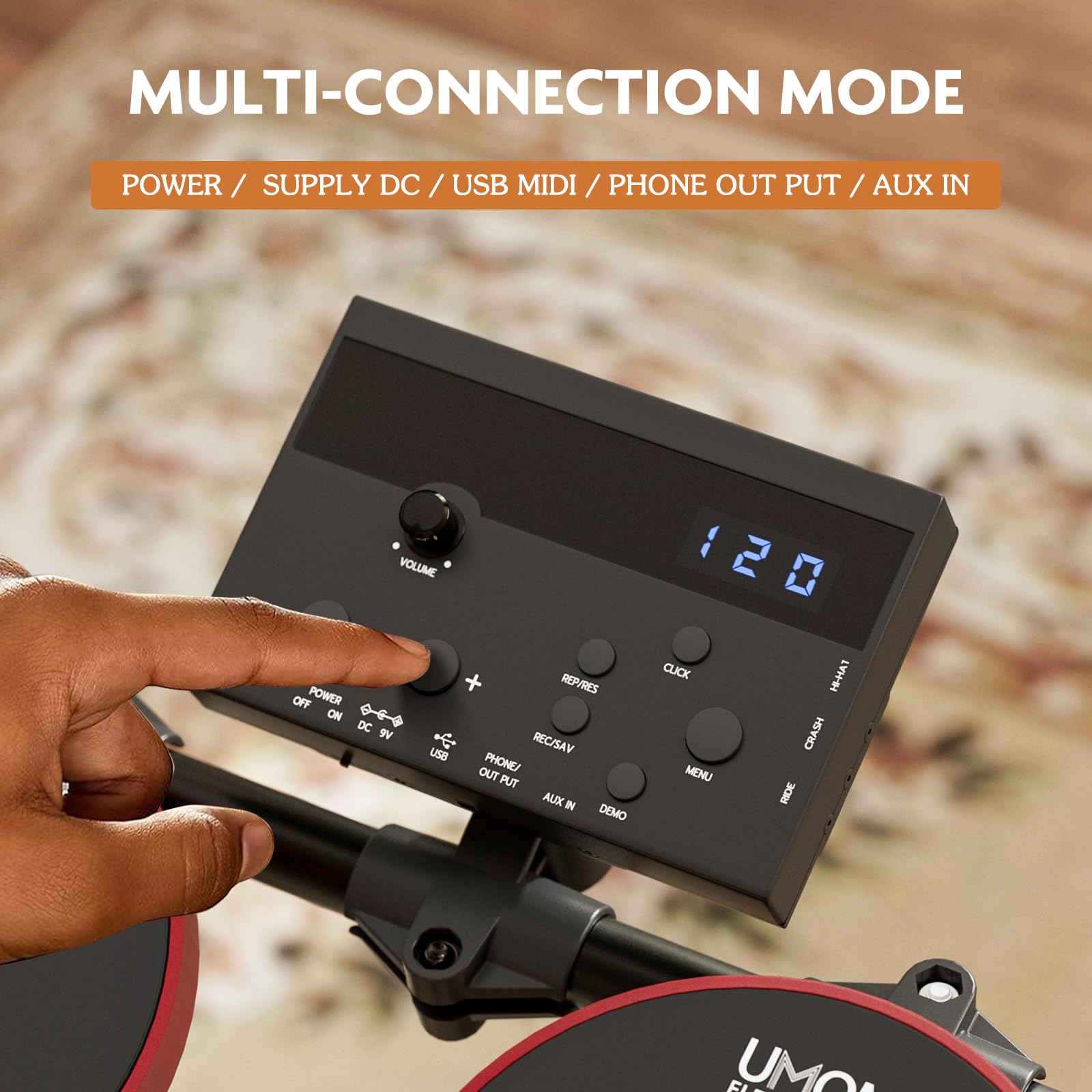UMOMO Electric Drum Kit with 10