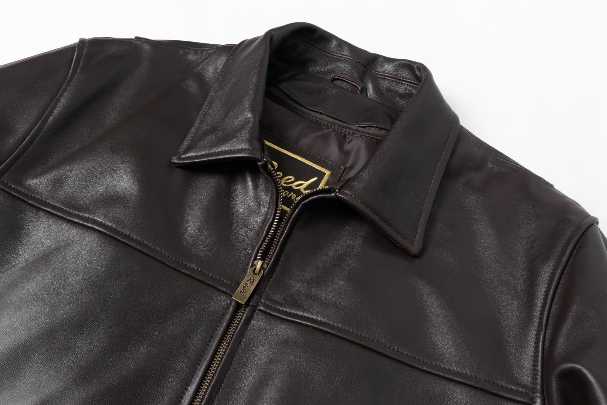 REED Men's New Zealand Lambskin Leather Jacket - Genuine Sheepskin Biker Jacket for Men, Warm Winter Coat with Soft Inner Fleece | Perfect for Motorcycle Riding, Outdoor Adventures & Casual Wear