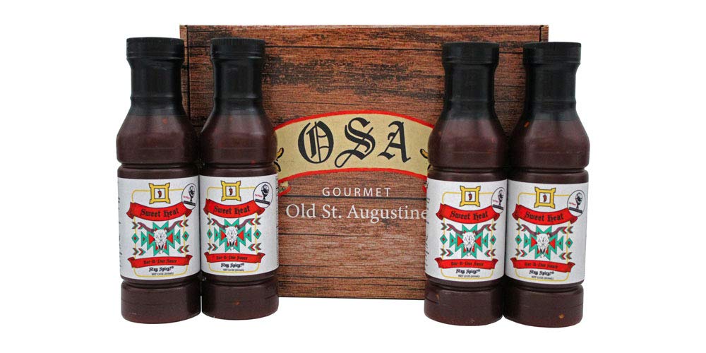Sweet Heat BBQ Sauce Gift Set - 4 Bottles (12 oz Each) - Spicy & Tangy Flavor for Grilling, Roasting & Dipping - Perfect for BBQ Parties, Gifts & Home Cooking