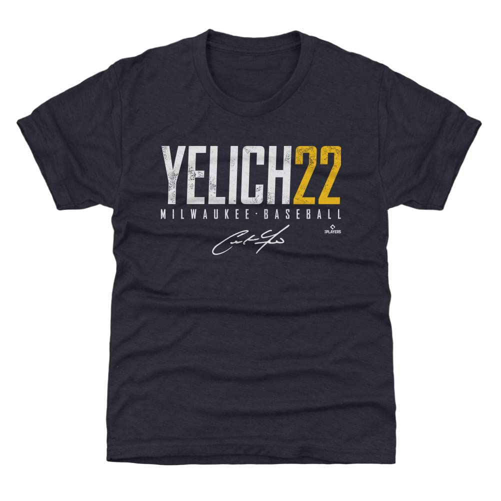 500 LEVEL Christian Yelich Kids T-Shirt - Milwaukee Brewers Baseball Jersey for Boys & Girls - Perfect for Game Day, Sports Events & Fan Gifts