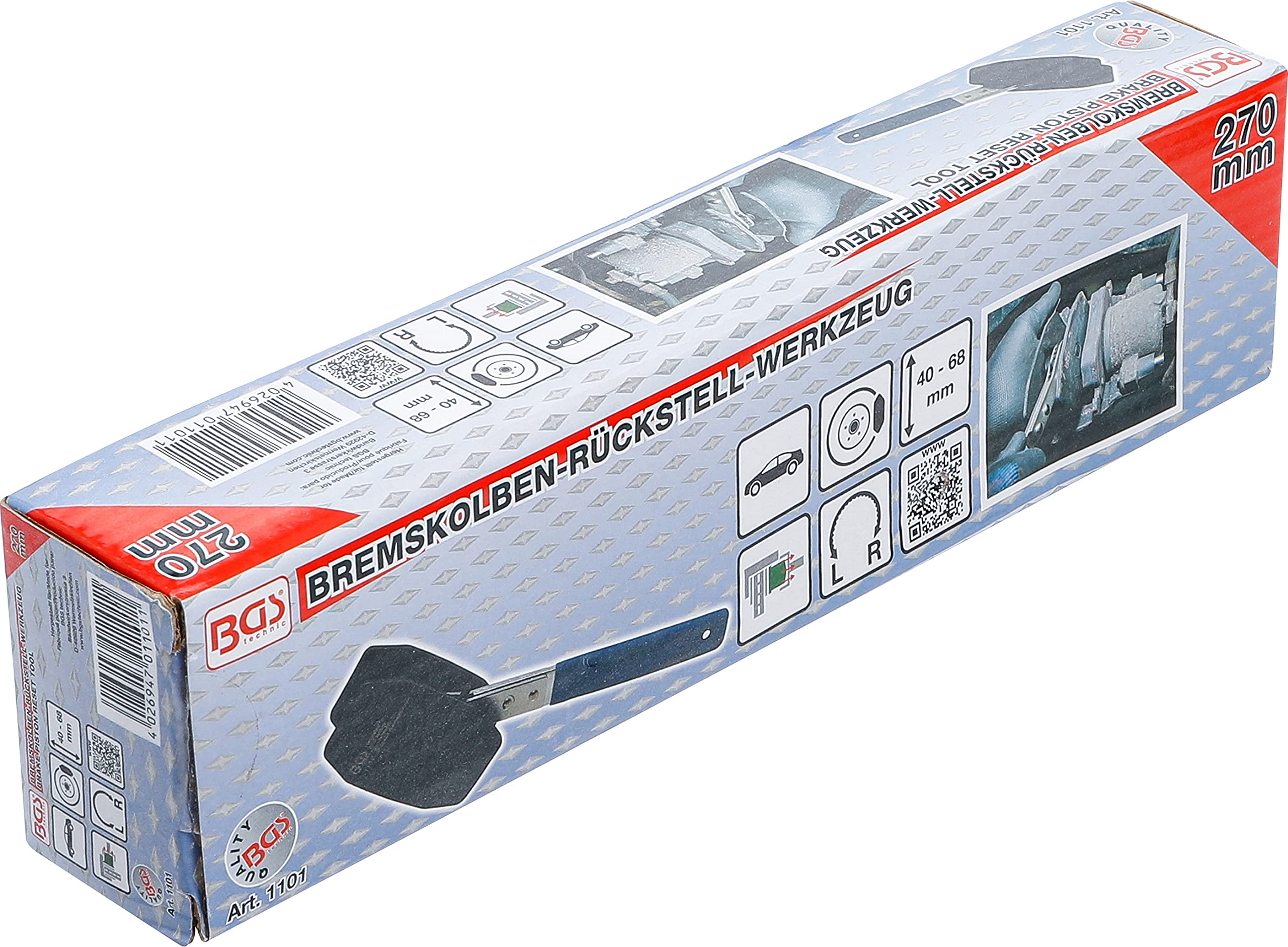 BGS 1101 Brake Piston Reset Tool with Ratchet Function - Professional Brake Caliper Compressor for Car & Truck Maintenance - Perfect for DIY Auto Repair & Mechanic Shops