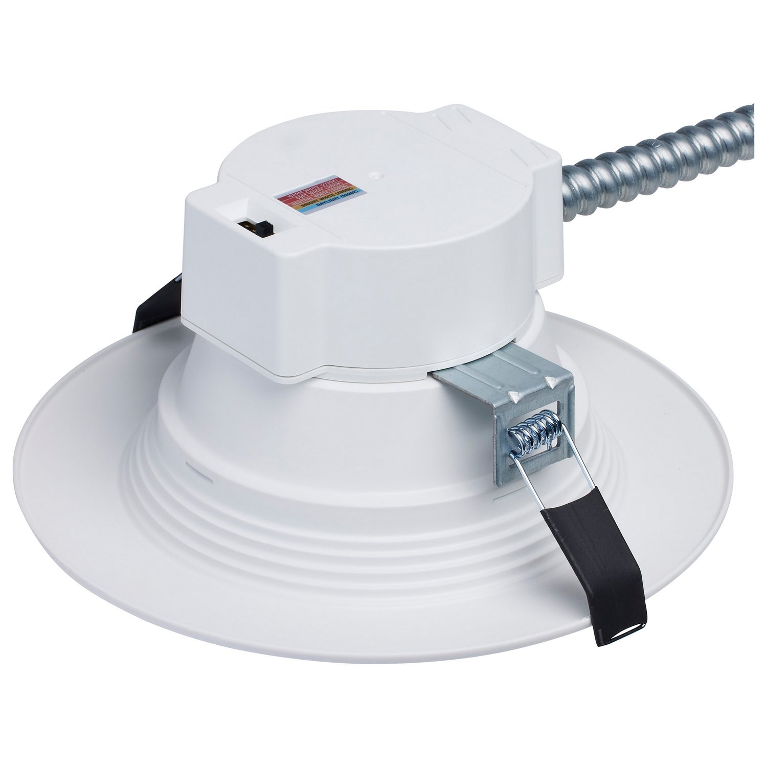 6 Inch Commercial LED Downlight 15W 1600 Lumens 5 CCT Adjustable Baffle Trim 120-277V - Perfect for Offices, Retail Stores & Restaurants
