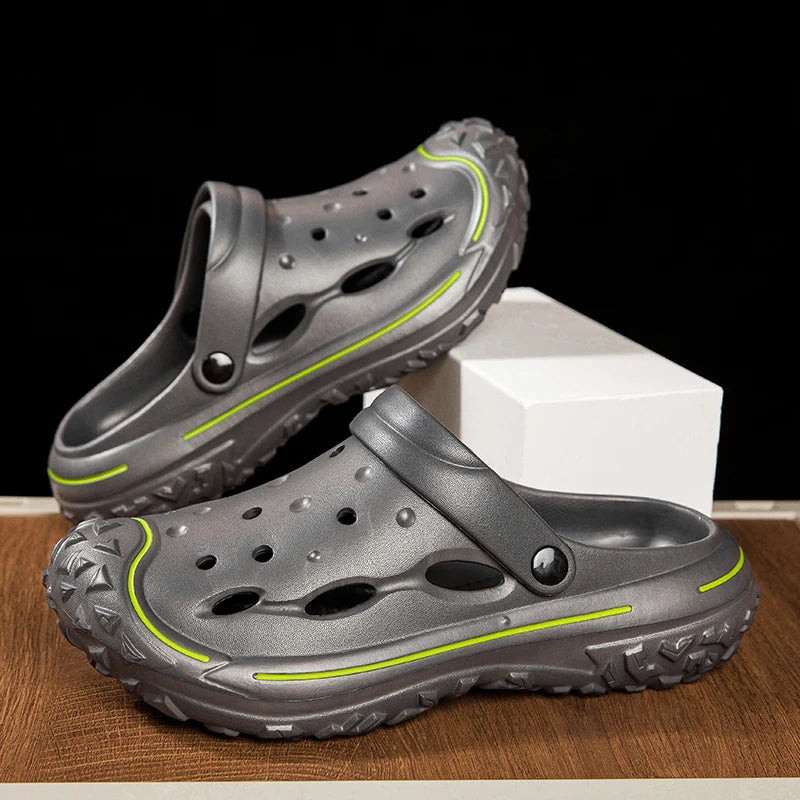 2024 Summer New Men's Outdoor Garden Clogs - Casual Fashion Luxury Sandals with Soft Comfort for Home & Walking - Sizes 39-46 | Perfect for Beach, Poolside, and Backyard Relaxation