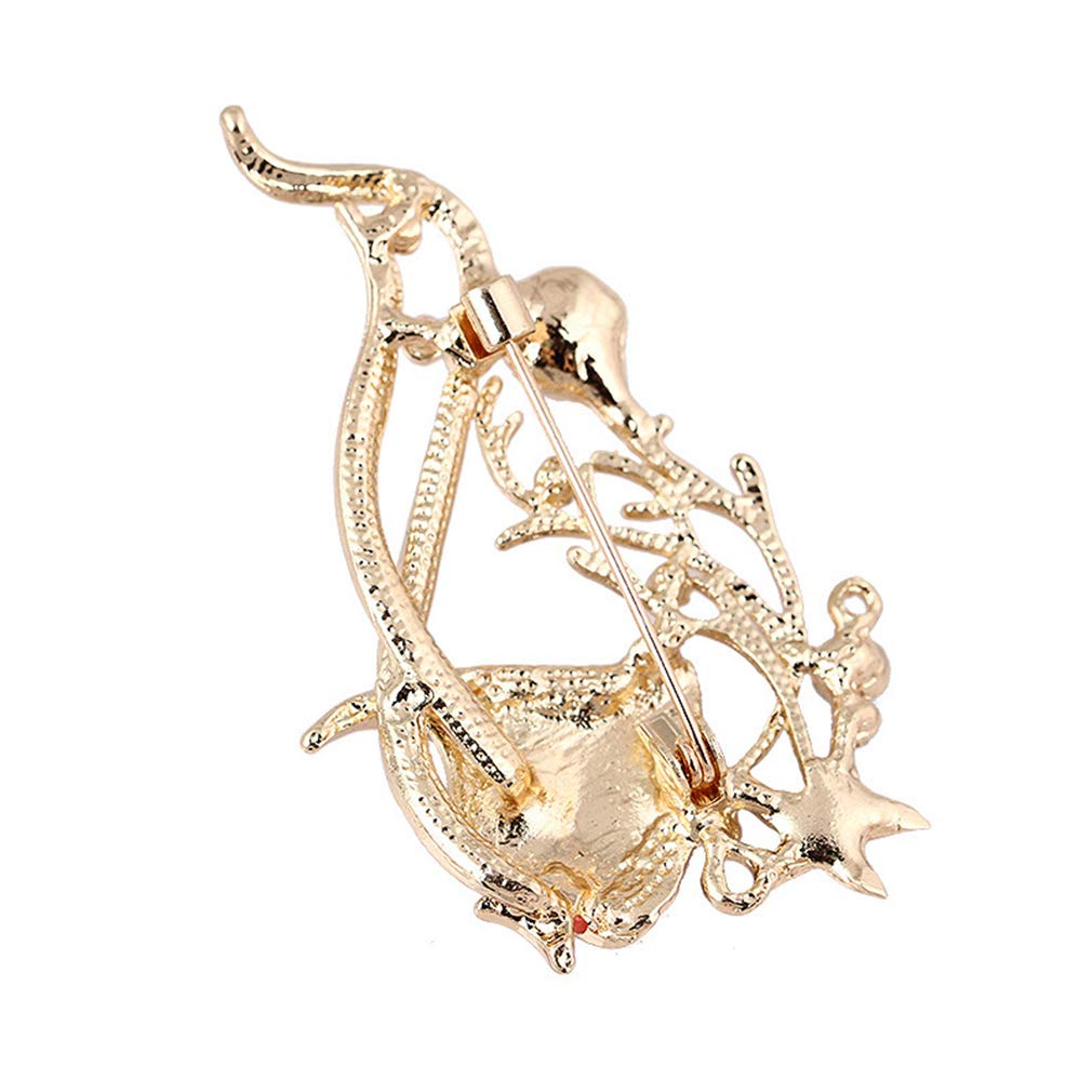 YAZILIND Cute Animal Brooch Pin for Men & Women - Rhinestone Fashion Breastpin Jewelry for Clothing Accessories, Birthday Gifts, Corsage - Perfect for Weddings, Parties, and Office Wear