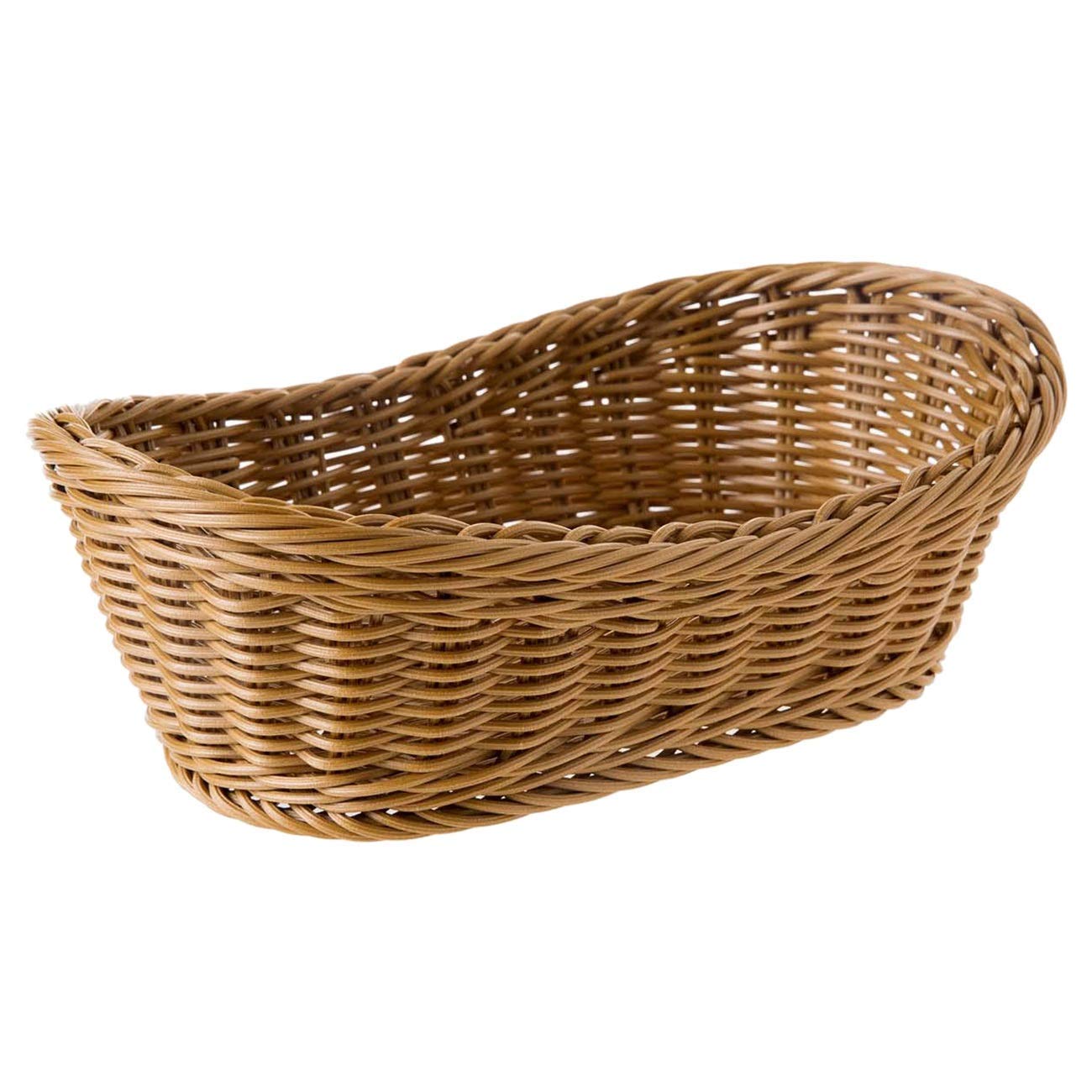 11 Inch Oval Wicker Storage Basket - Bathroom Organizer, Bread Serving Basket & Tabletop Decor for Fruits, Cosmetics | Perfect for Home, Kitchen & Bathroom Organization