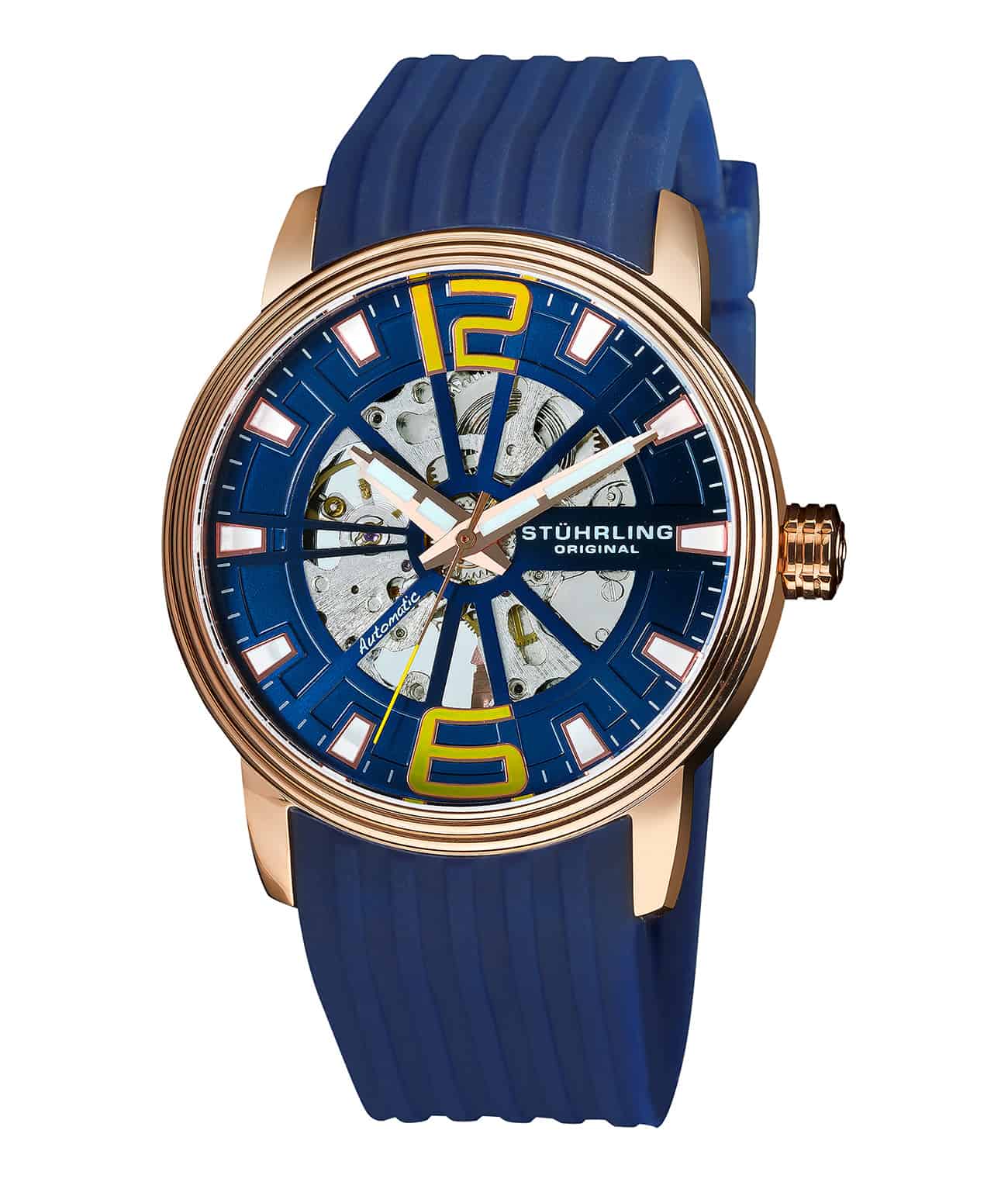 Delphi Achilles 1078 Automatic 44mm Skeleton Watch for Men - Luxury Mechanical Timepiece with Transparent Dial - Perfect for Business, Formal Events & Collectors