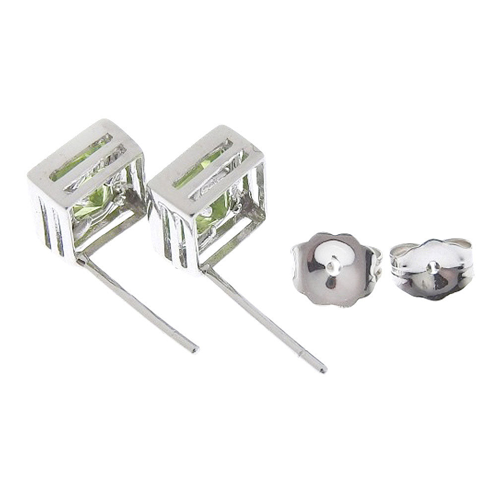 18K/14K Peridot Earrings Clip/Stud - Elegant Green Gemstone Jewelry for Women, Perfect for Weddings, Parties & Daily Wear
