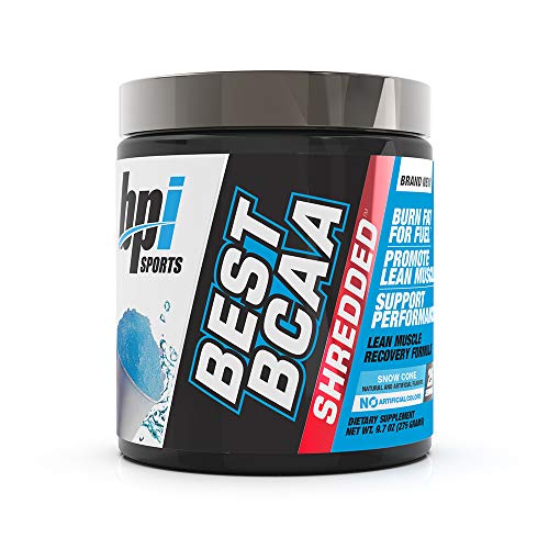 Best BCAA Shredded Supplement for Muscle Recovery & Fat Loss - Bpi Sports Snow Cone Flavor - Pre & Post Workout Drink for Athletes & Fitness Enthusiasts