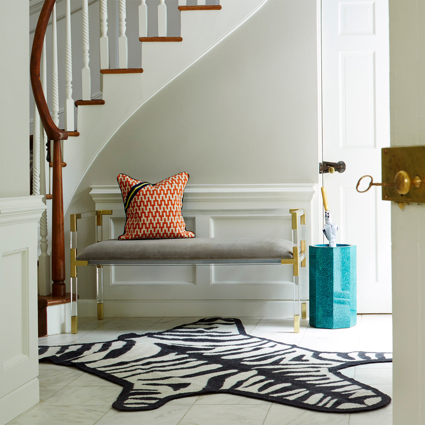 Stylish Zebra Flatweave Rug - Soft & Durable Non-Slip Area Rug for Living Room, Bedroom, or Nursery - Perfect for Boho, Modern & Farmhouse Decor