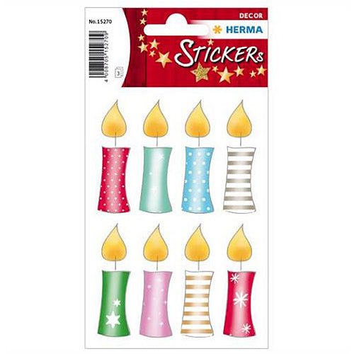 Christmas Candles Stickers - 15270 Pack - Holiday Decals for DIY Crafts, Scrapbooking, and Gift Wrapping