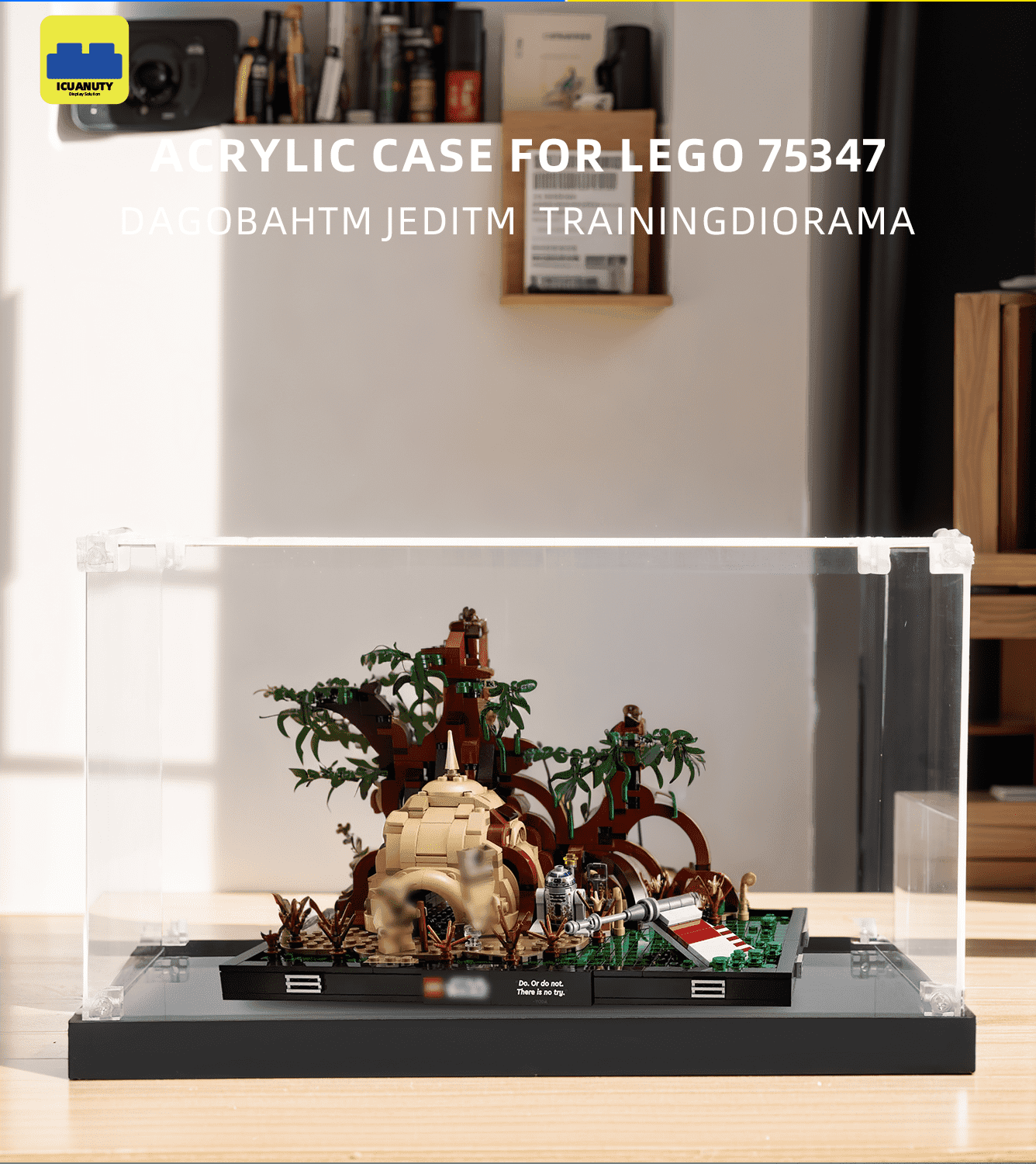 Lego Star Wars Dagobah Jedi Training Diorama 75330 Display Case - Protective Showcase for Collectible Building Sets - Perfect for Home & Office Decoration, Gift Giving & Display Storage