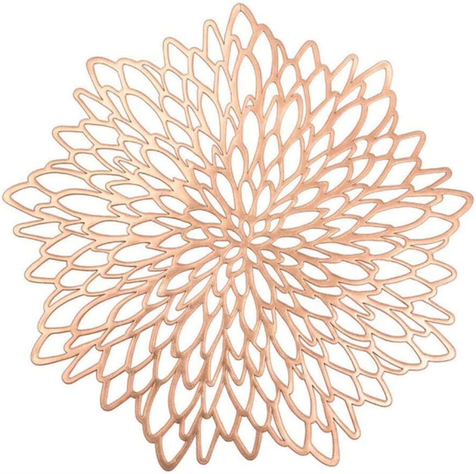 TOPOB Round Non-Slip Coasters - Heat Resistant Table Mats for Coffee & Tea - Plastic Drink Coaster Set with Insulation - Red Decorative Placemats for Dining Table, Kitchen, Office & Home Decor