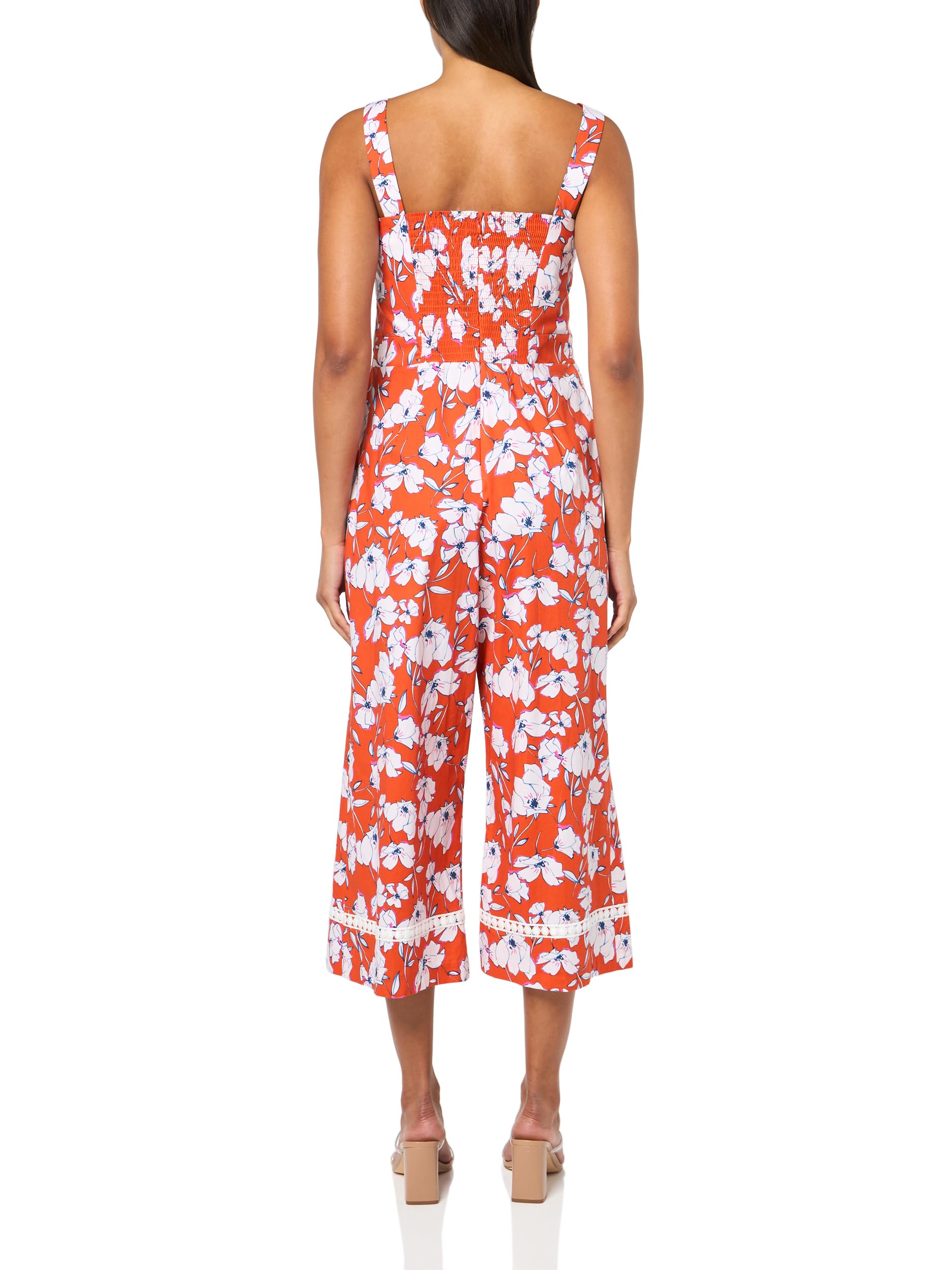 Eliza J Women's Floral Print Jumpsuit - Casual Summer Romper with Pockets | Perfect for Beach Vacations, Date Nights & Outdoor Parties