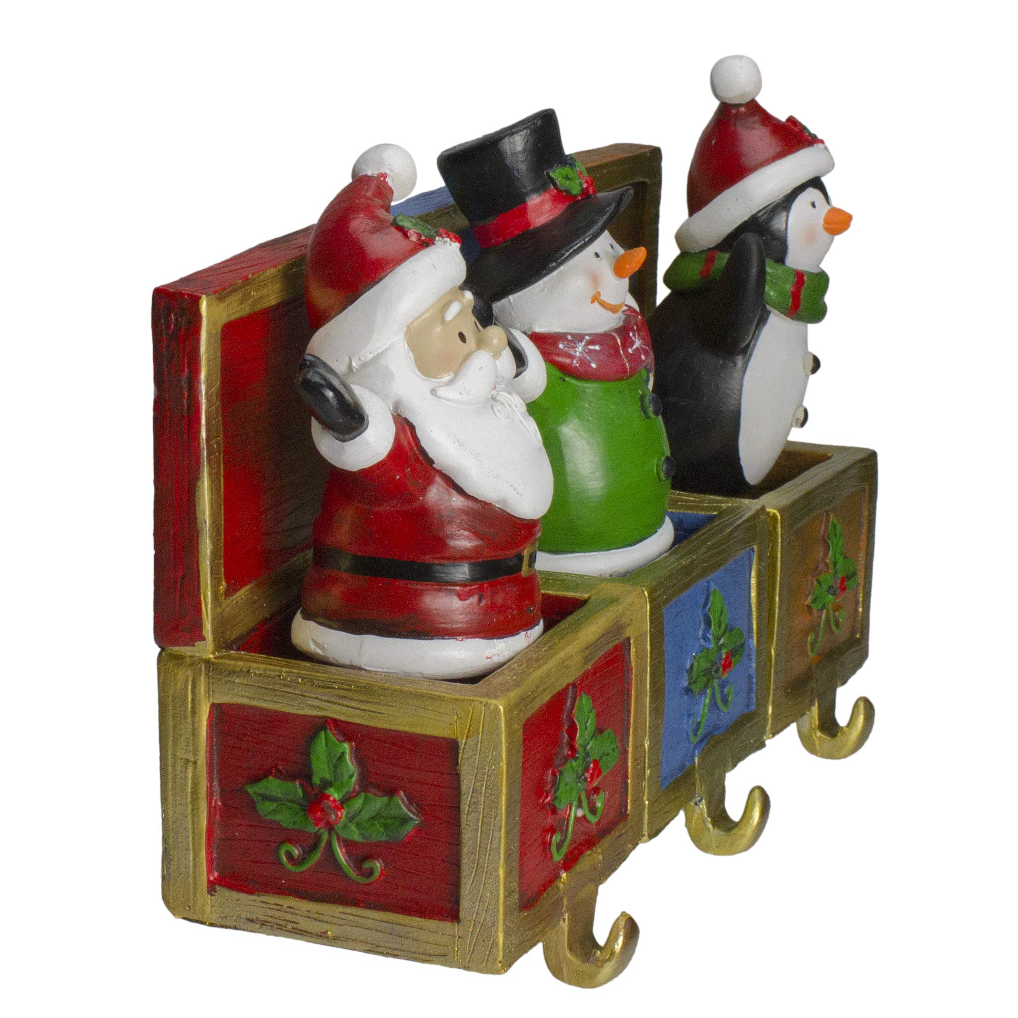Northlight Santa Snowman and Penguin Christmas Stocking Holders Set of 3 - 6