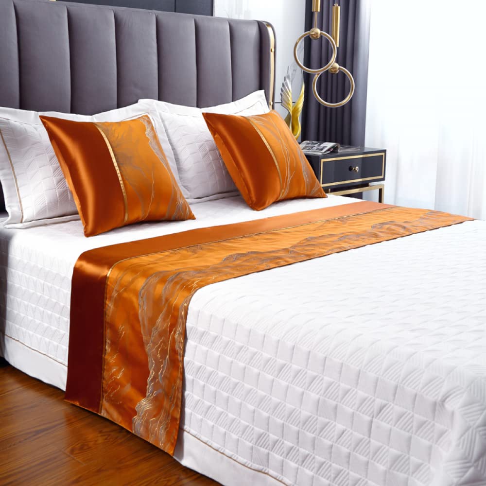 STANGK Luxury Bed Runner Scarf - Modern Decorative Bed Throw for Twin, Queen & King Size Beds | Hotel-Style Bedding Protector & Foot of Bed Cover - Perfect for Home Decor, Guest Rooms & Airbnb Styling
