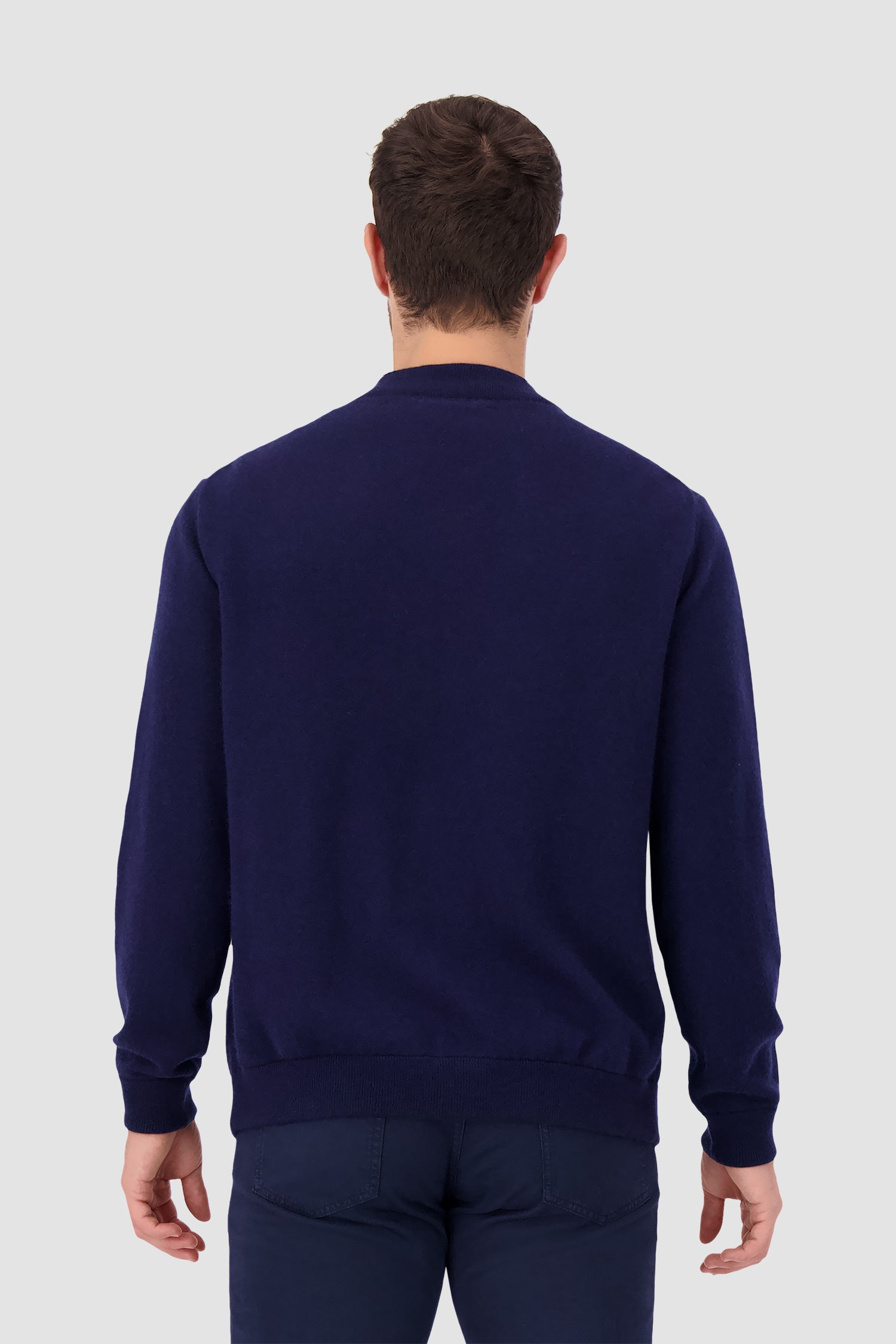 Premium Kiton Navy Blue Cashmere Cardigan for Men - Soft & Warm Winter Sweater - Perfect for Office, Travel & Casual Wear
