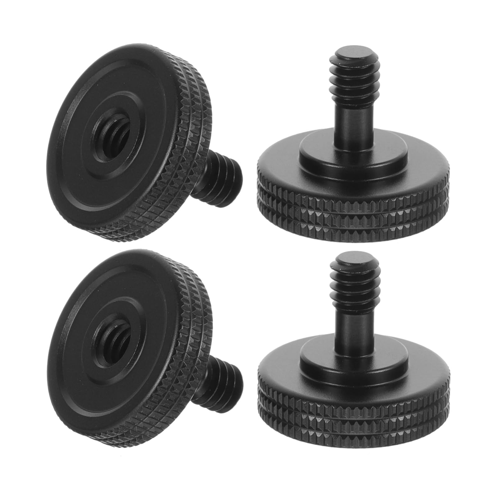 20 Pcs Aluminum Alloy Camera Thumb Screws for Action Tripods - Quick Release Adapter with Double Teeth Spiral Design - Perfect for DSLR, Mirrorless Cameras and Video Equipment Mounting