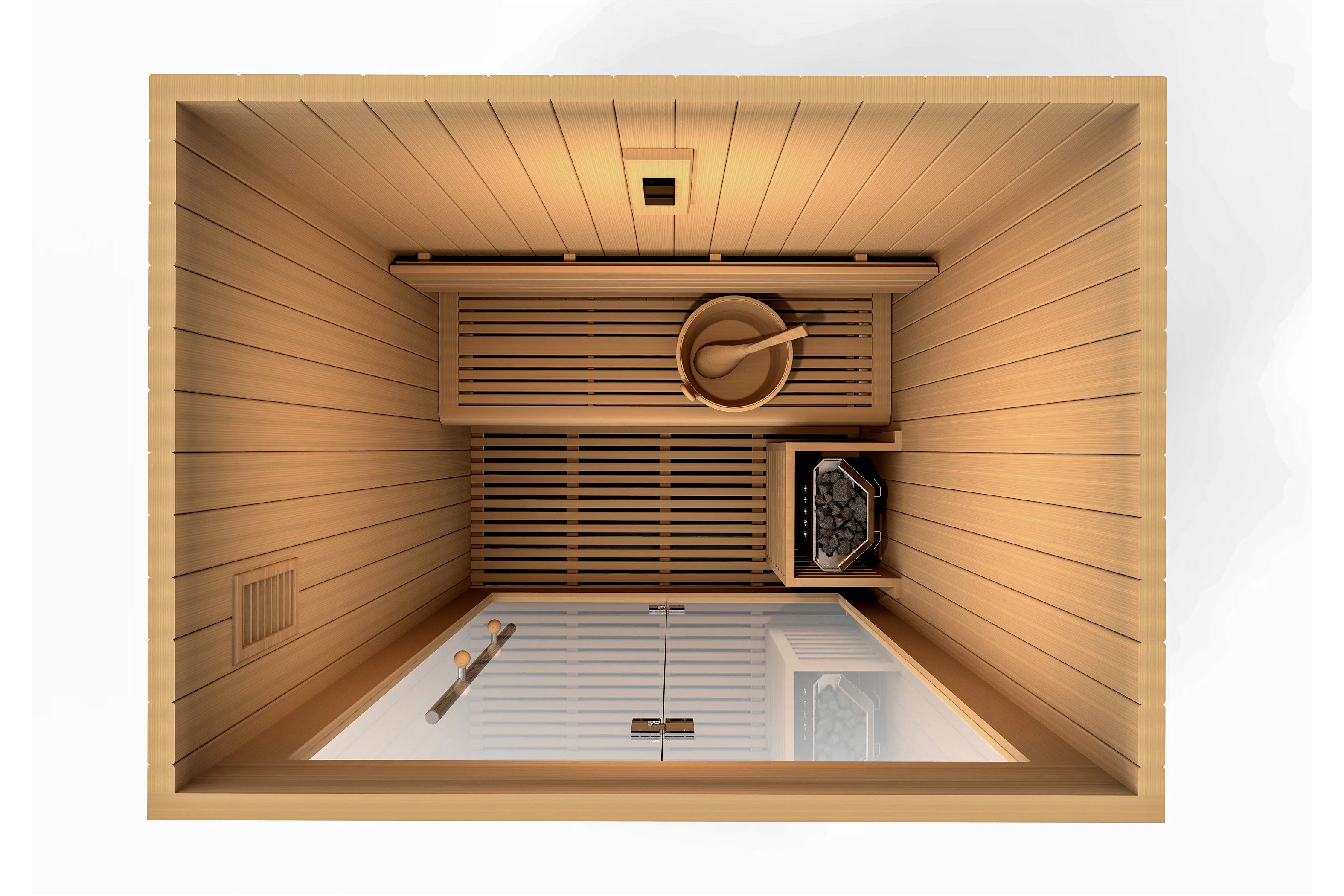 Golden Designs Sundsvall 2-Person Indoor Outdoor Traditional Sauna - Perfect for Home Relaxation & Backyard Spa Experience