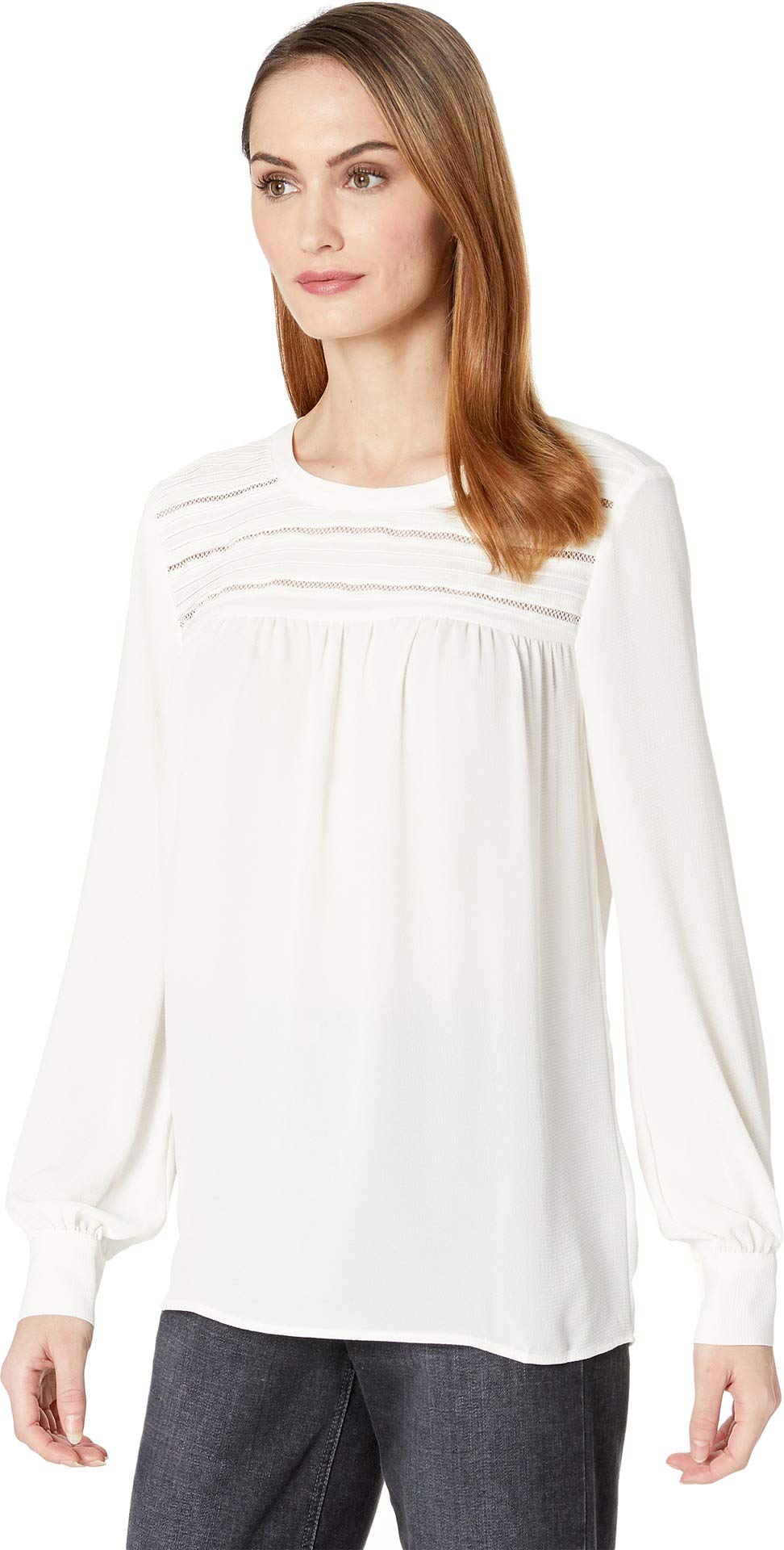 Vince Camuto Women's Long Sleeve Blouse Shirt - Elegant Flowy Tunic Top for Work, Office & Casual Outfits | Perfect for Business Attire, Date Night & Everyday Wear