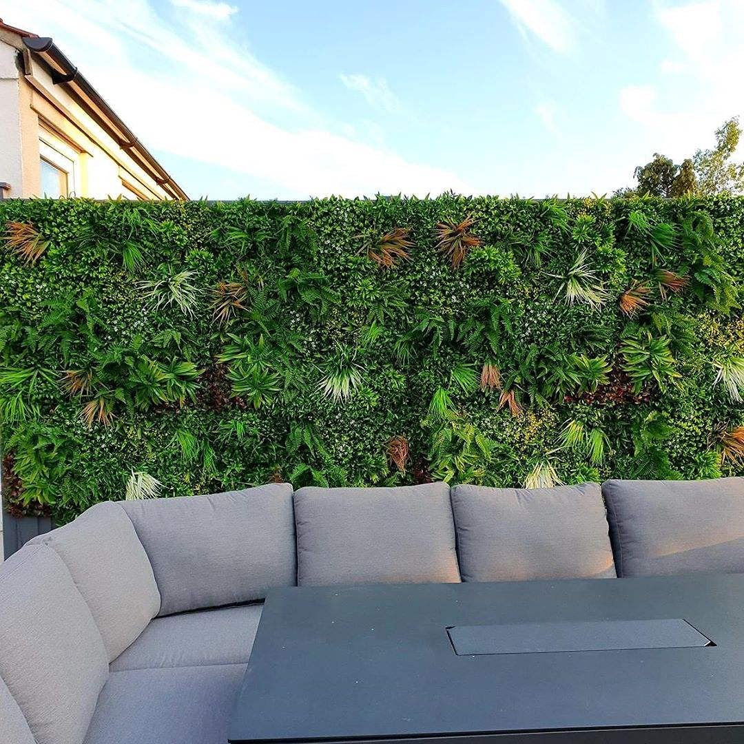 40x40 Inch Artificial Plant Wall Panels - Realistic Faux Ivy Leaves Greenery Grass Backdrop for Outdoor Privacy Fence Covering | Perfect for Patio, Garden, and Home Décor