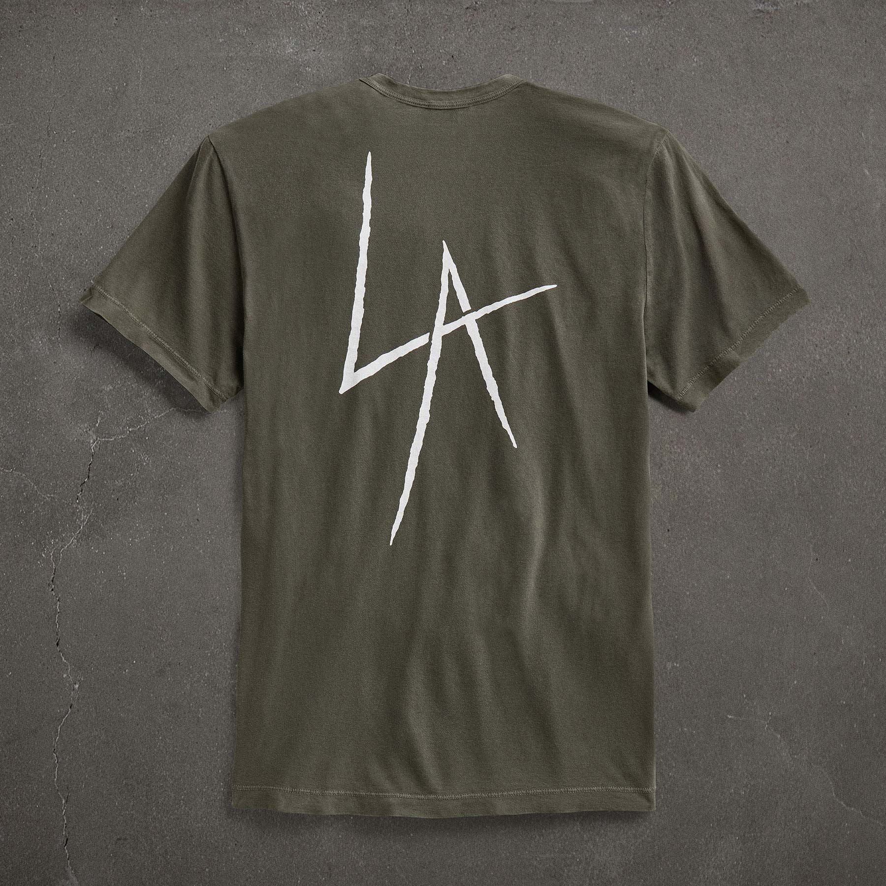 JP x LA Short Sleeve Crew Neck T-Shirt - Platoon Pigment Washed Cotton Tee for Men | Casual Streetwear, Summer Outfits & Graphic Tee Collection