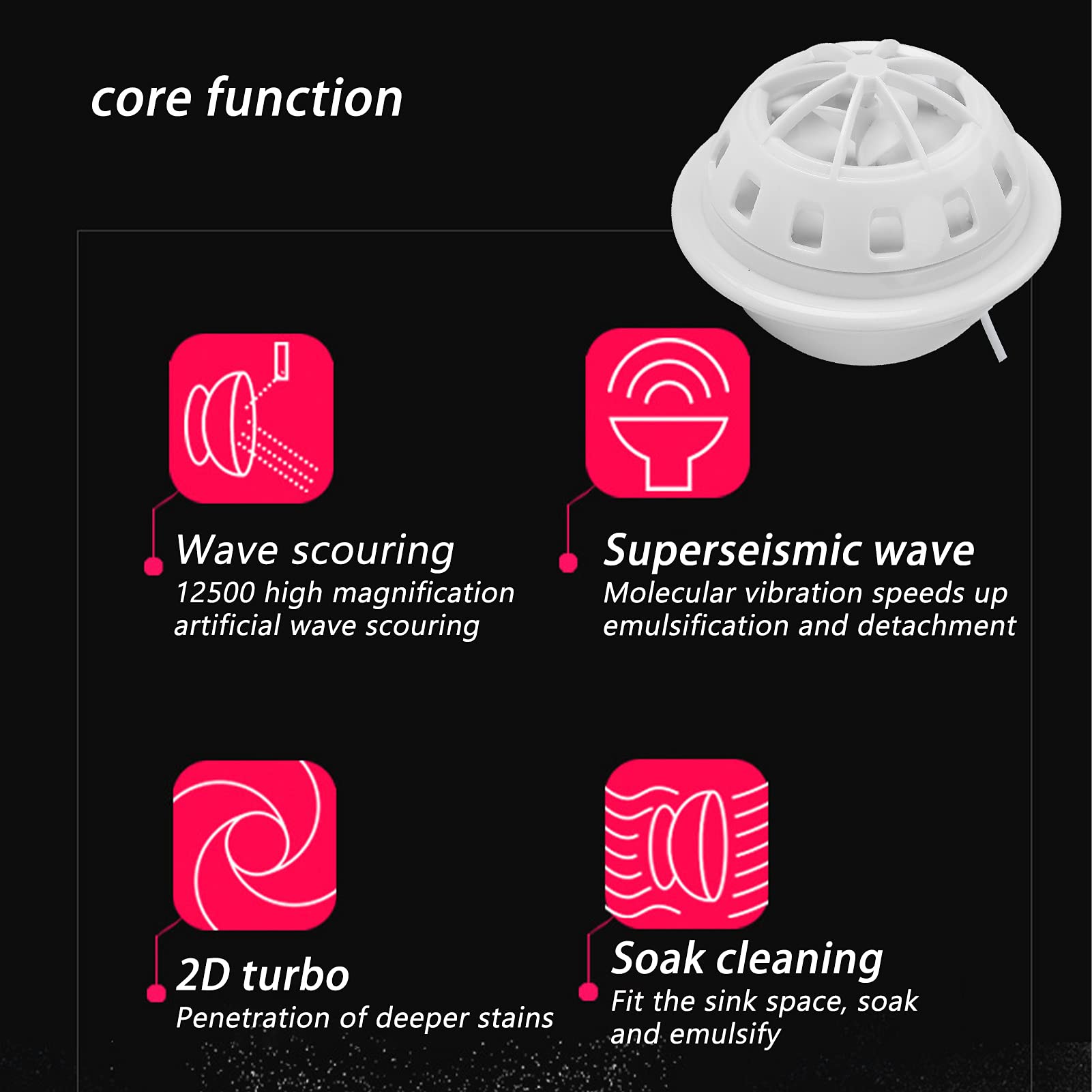 Portable USB-Powered Dishwasher with Suction Cups - Compact Countertop Dishwasher for Kitchen, RV, Camping & Small Apartments - White (Ideal for Restaurants, Dorms & Outdoor Use)