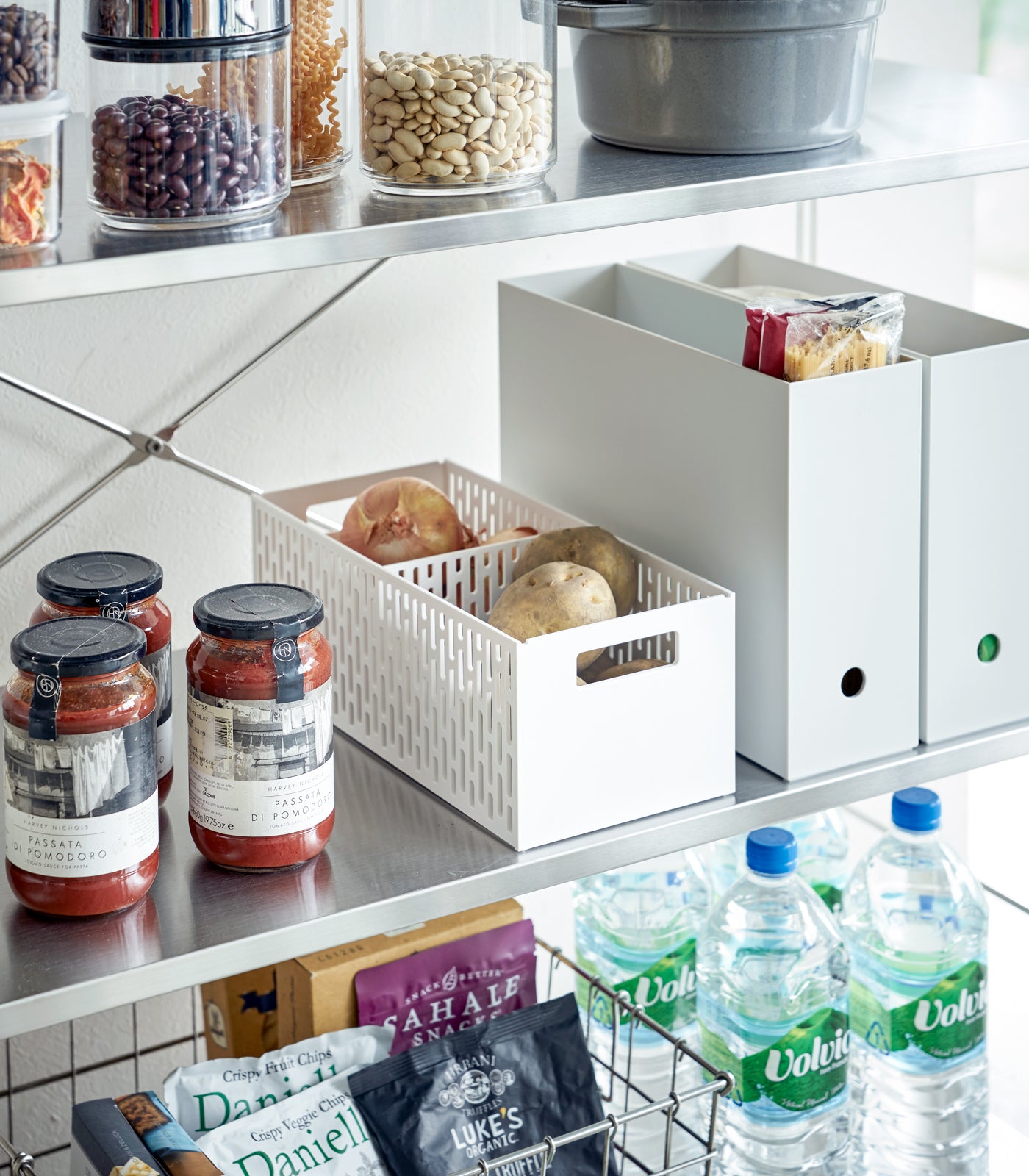 Stackable Vegetable Storage Bins - Organize Fresh Produce in Fridge, Pantry, or Kitchen Counter - Perfect for Fruits, Veggies & Groceries