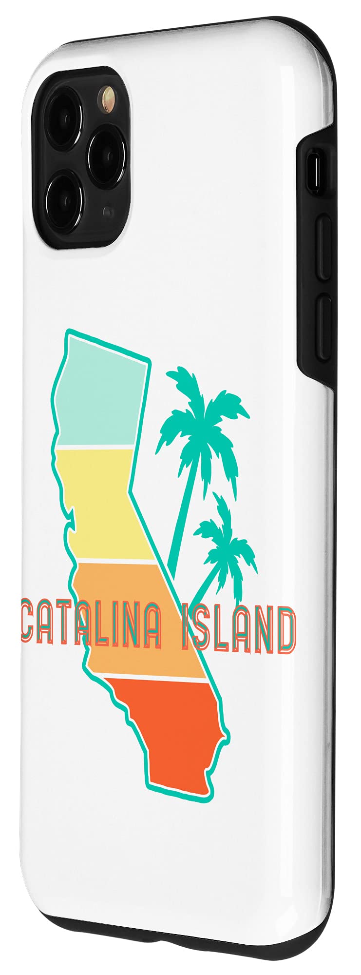 iPhone 11 Pro Max Case - California Beaches Souvenir Design, Retro Catalina Island Style - Perfect for Travel, Beach Trips & Everyday Protection