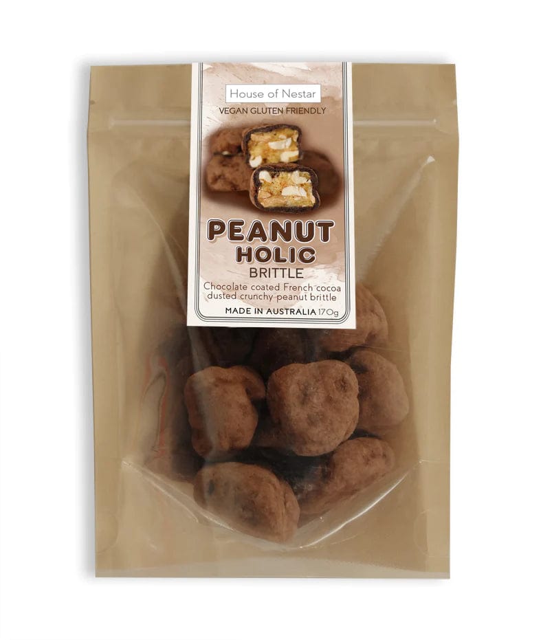 House of Nestar Peanutholic Brittle 170g - Crunchy Peanut Candy Snack for Gifting, Parties & Dessert Topping | Premium Quality Nut Brittle