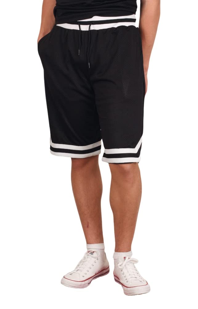 M. Society Men's Mesh Basketball Shorts - Breathable Quick-Dry Athletic Shorts for Basketball, Running & Gym Workouts - Perfect for Sports & Casual Wear