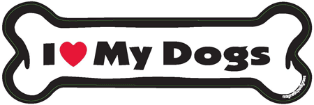 I Love My Dogs Bone Magnet - Fun and Durable Dog Toy for Chewing, Fetching, and Playtime - Perfect for Small, Medium, and Large Dogs