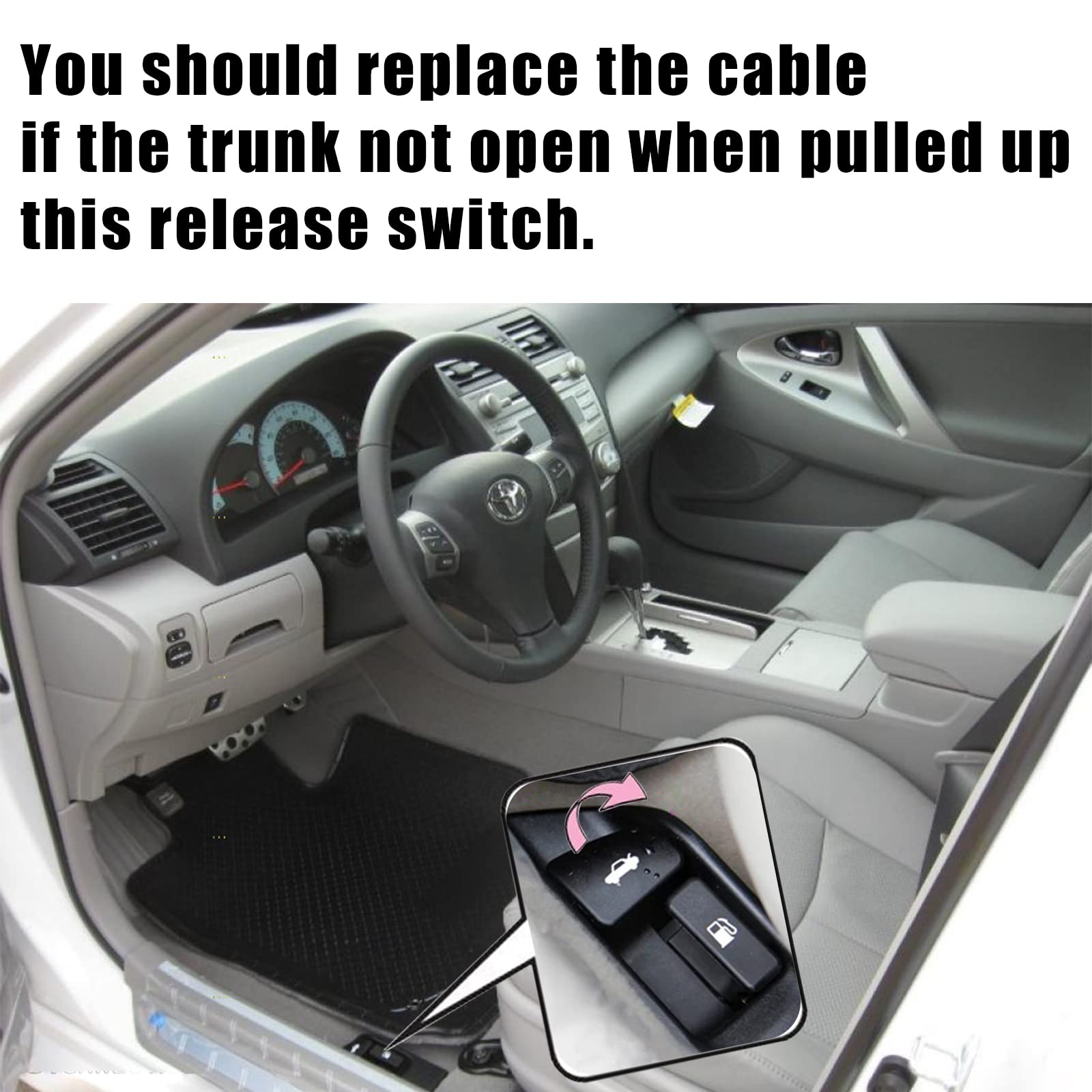 Toyota Camry 2007-2011 Trunk Latch Release Cable - Compatible with Trunk Switch & Luggage Door Lock Control | Durable Replacement Part for Easy Trunk Access & Vehicle Security