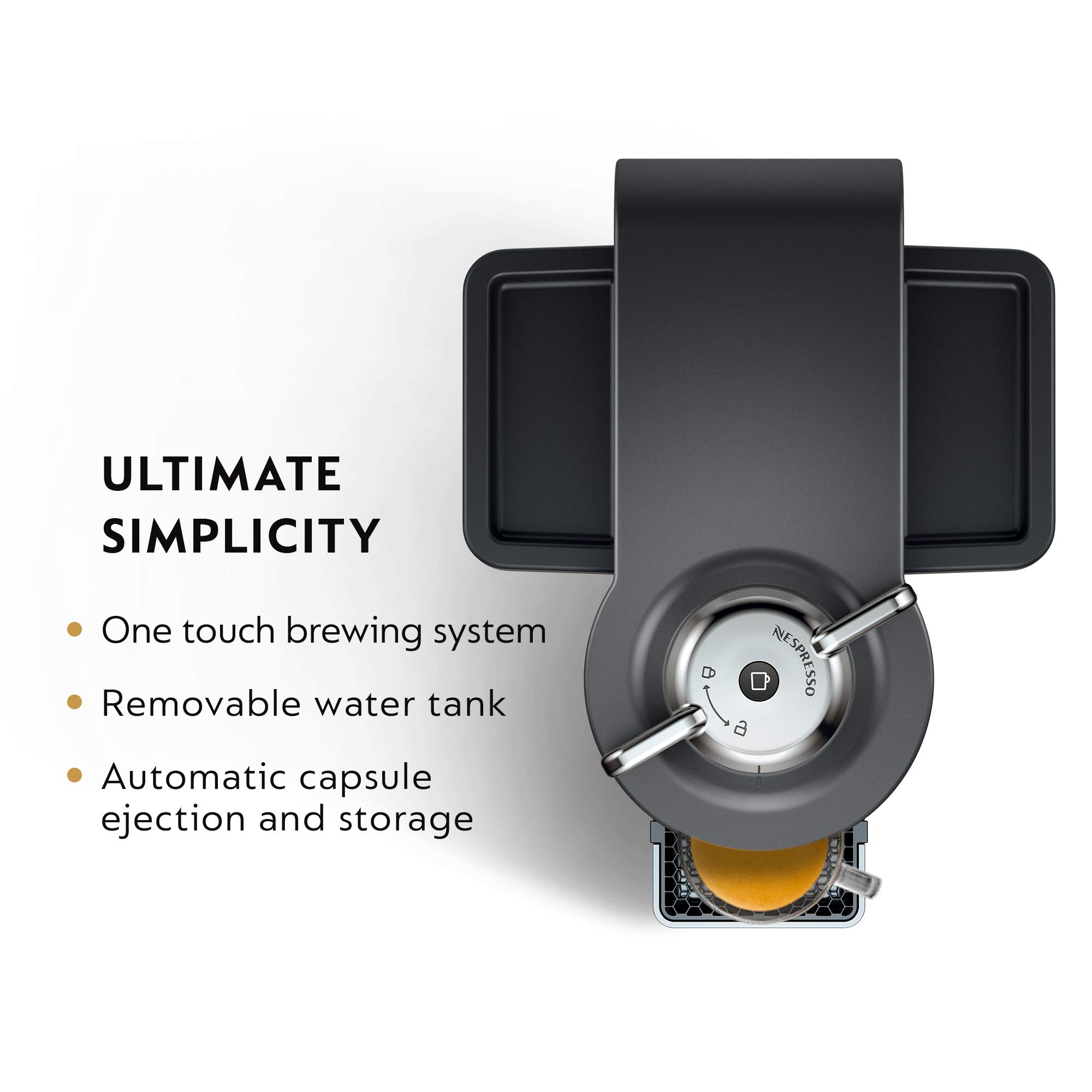 De'Longhi Nespresso Vertuo Coffee and Espresso Maker with 54oz (1597ml) Capacity - Graphite Metal Finish for Home & Office Use