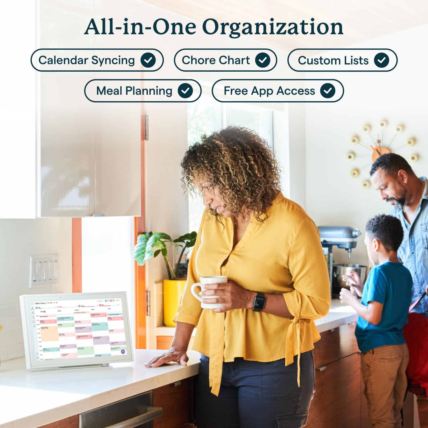 Skylight Calendar: 15-inch Digital Family Organizer with Smart Touchscreen – Interactive Wall-Mounted Display for Schedules & Chore Charts | Perfect for Home, Office & School Planning in 2025 | Includes Wall Mount & Planner Features