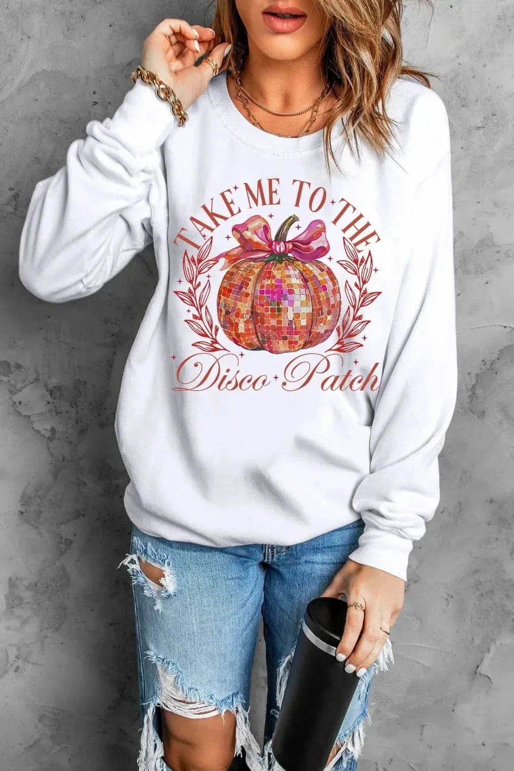 Stylish Women's Long Sleeve Crewneck Sweatshirt - Soft Cotton Pullover for Casual Wear, Loungewear & Fall Fashion
