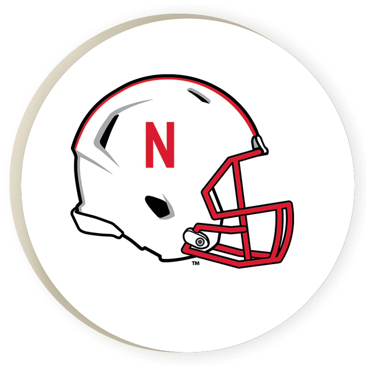 Nebraska Huskers Football Helmet Car Coaster Set - Team Logo Drink Coasters for Cars, Trucks & SUVs - Perfect for Tailgating, Game Day & Sports Fan Gifts