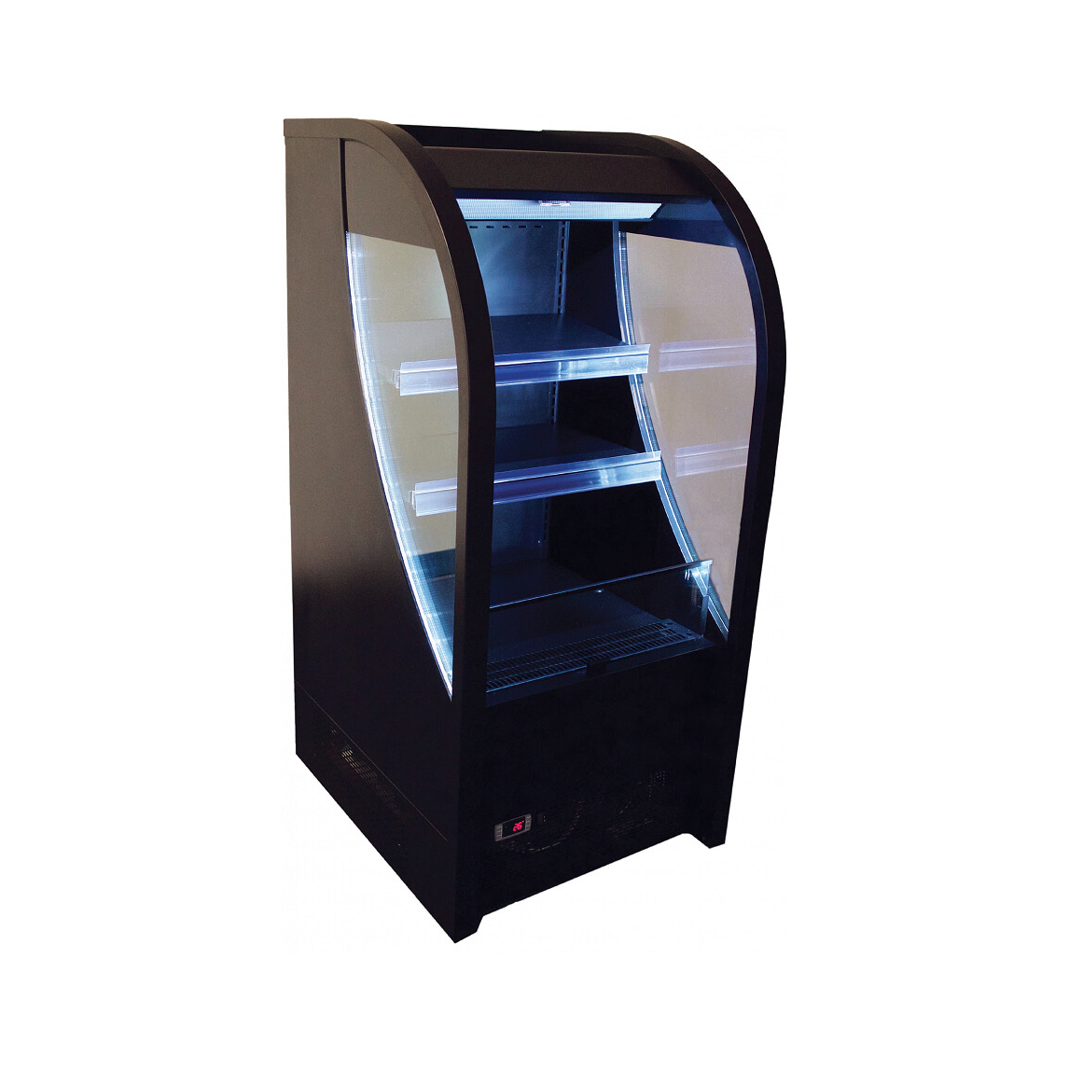Excellence Industries AC 6HC 25 Commercial Vertical Open Display Case Merchandiser 6 cu.ft - Perfect for Supermarkets, Convenience Stores & Retail Shops