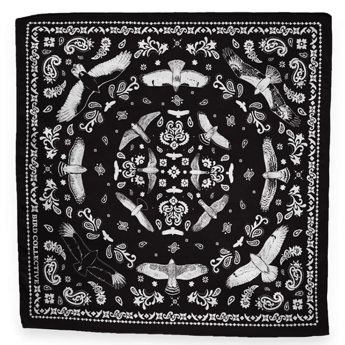 Bird Collective Hawks in Flight Bandana - Stylish Printed Scarf for Bird Lovers, Outdoor Adventures & Nature Enthusiasts - Perfect for Hiking, Camping & Wildlife Photography Accessories