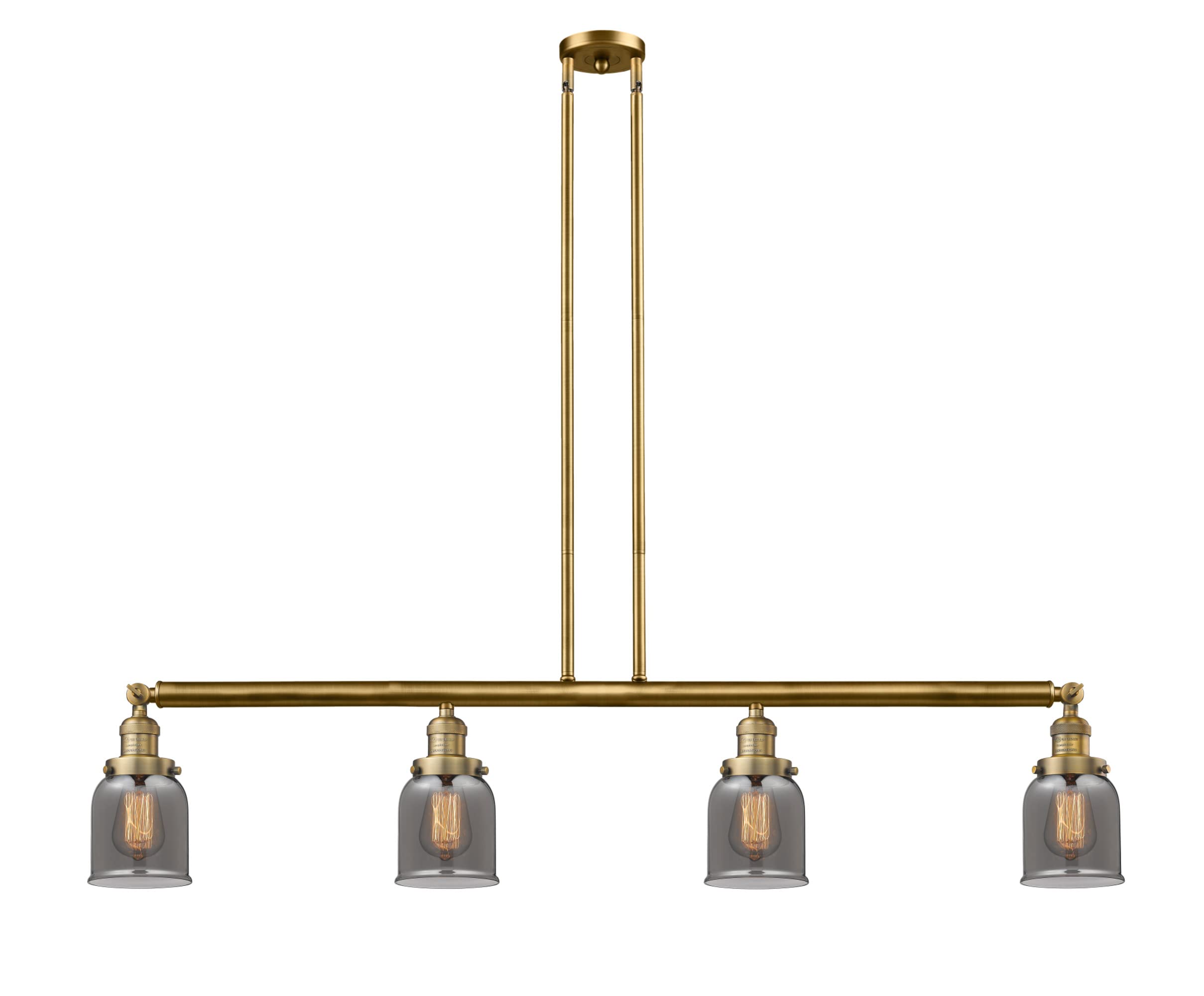 214-PC-G54 Small Bell 3 Light Island Pendant Lighting Fixture, Polished Chrome Finish - Perfect for Kitchen Island, Dining Room or Entryway Lighting