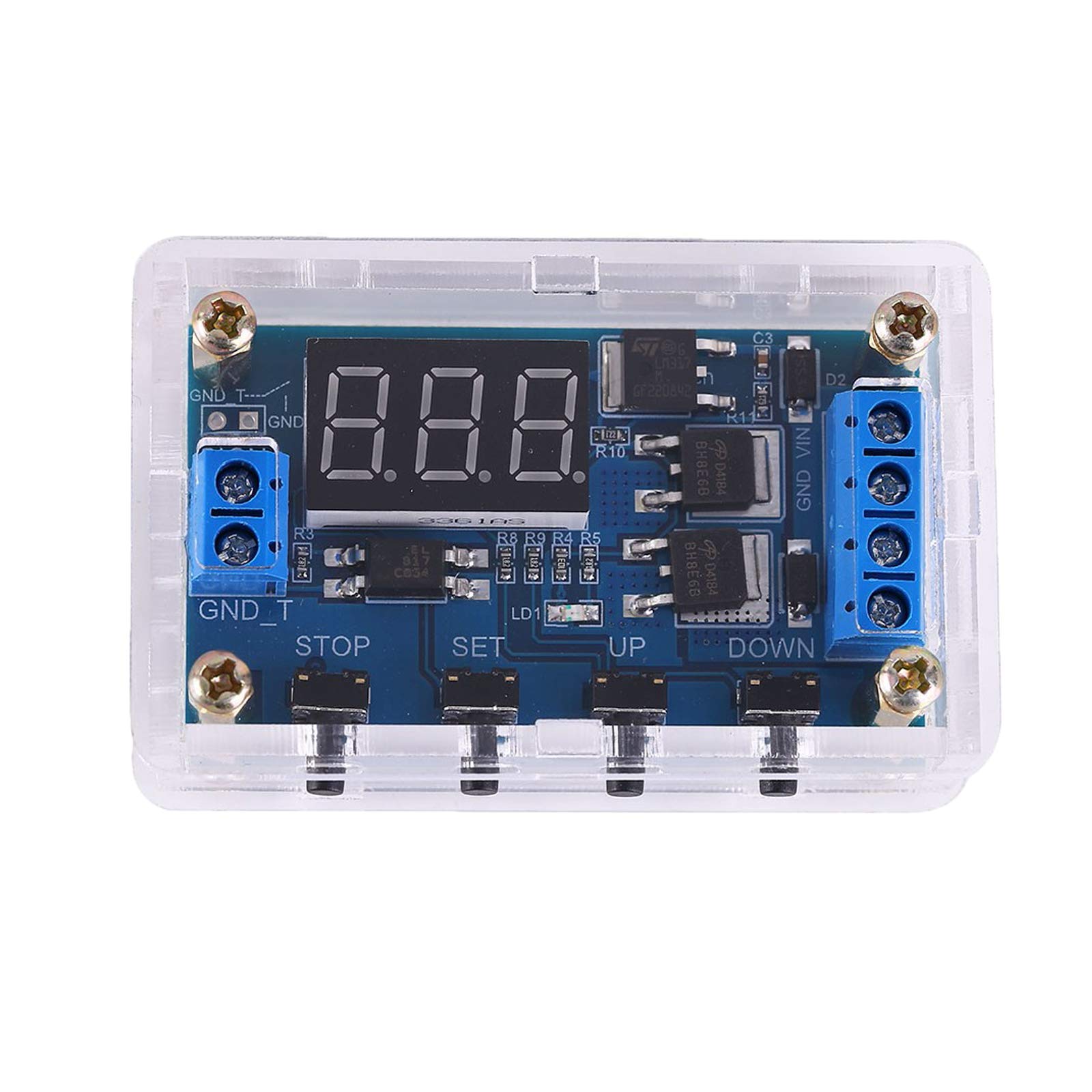 5V/12V/24V Timer Delay Relay Module - Digital Display, Dual MOS, Protective Shell - Smart Home Automation, Industrial Control, DIY Projects