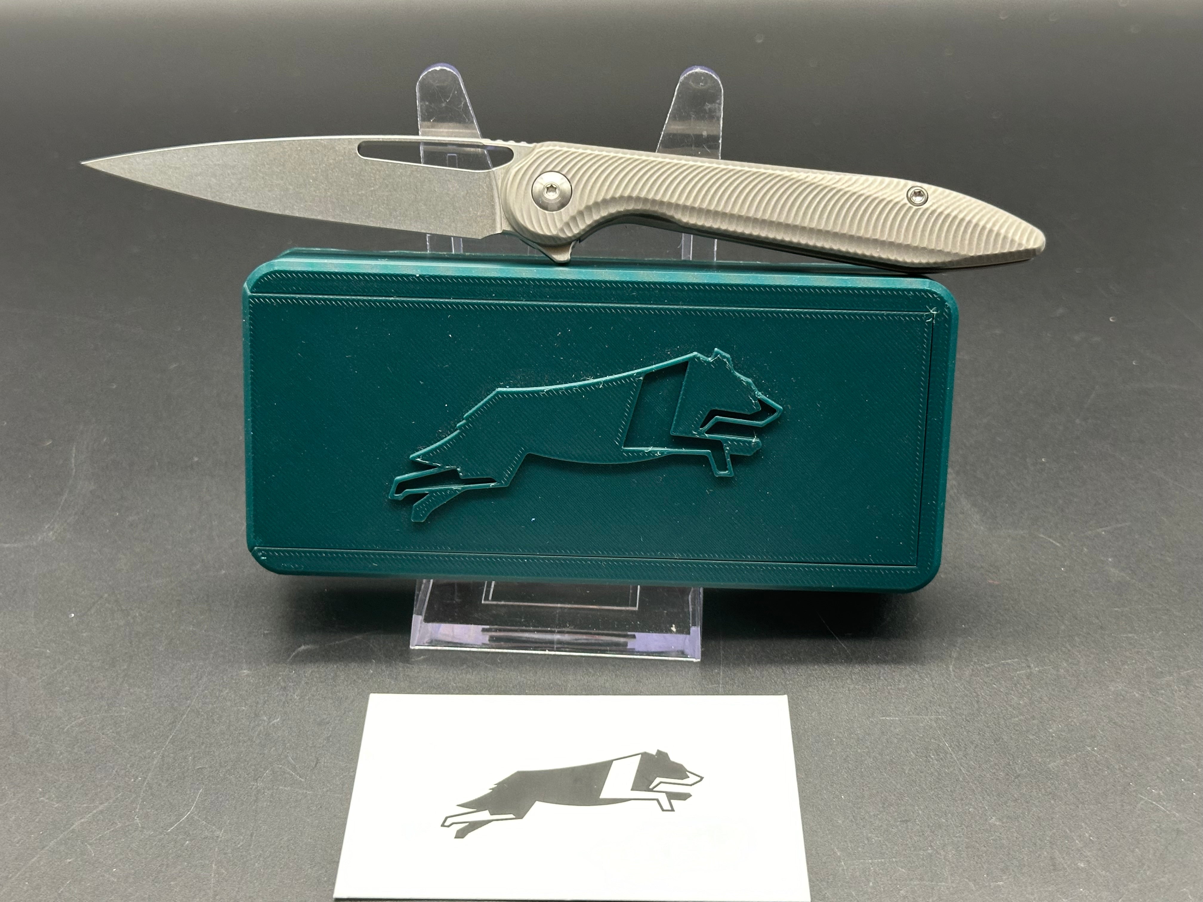 Boos Blades Custom Aero Flipper Knife - Premium EDC Pocket Knife for Outdoor, Camping & Everyday Carry | Smooth Flipper Action & Durable Titanium Handle